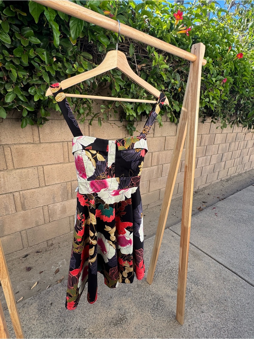 Floral Fit-and-Flare Sundress with pockets and built in bra